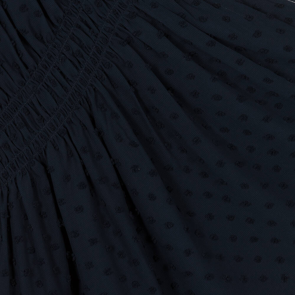 Mayoral-Синее платье из шифона для девочек | Childrensalon Outlet