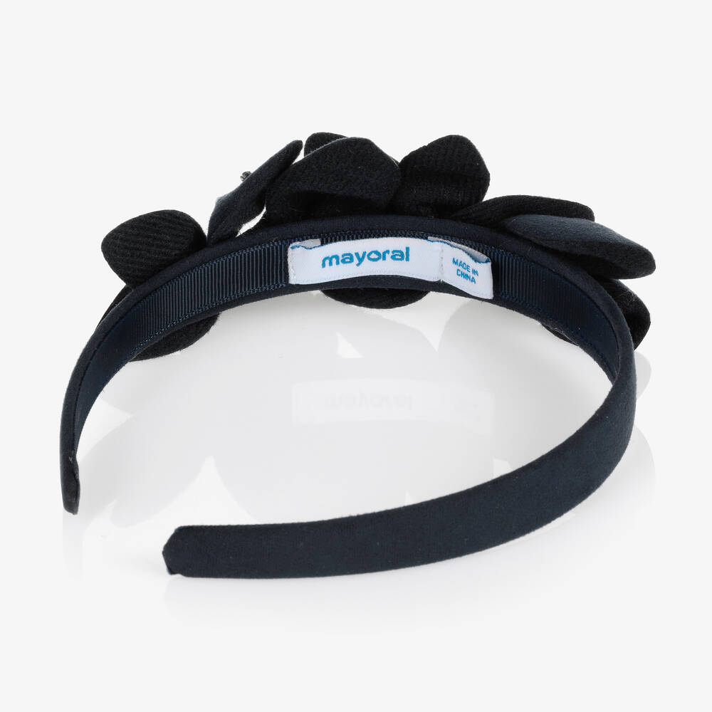 مايورال-طوق للشعر جلد شامواه لون كحلي للبنات | Childrensalon Outlet