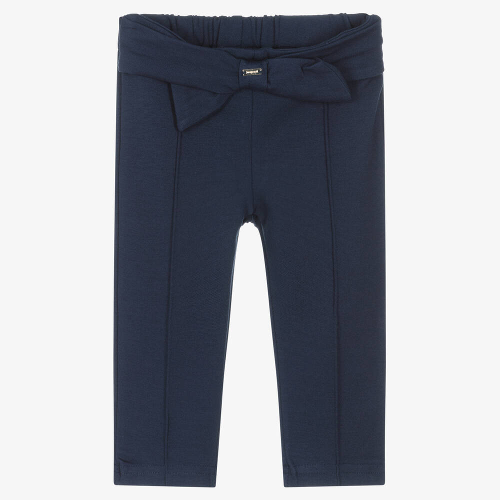 Mayoral - Pantalon bleu marine en jersey | Childrensalon