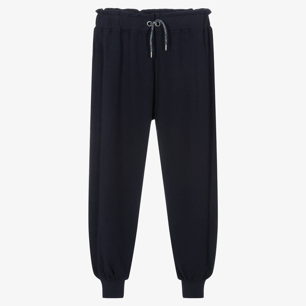 Mayoral-Girls Navy Blue Joggers | Childrensalon Outlet