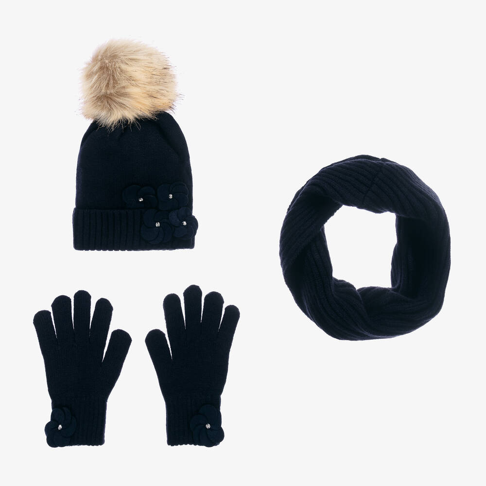 Bonnet bleu marine fille hotsell
