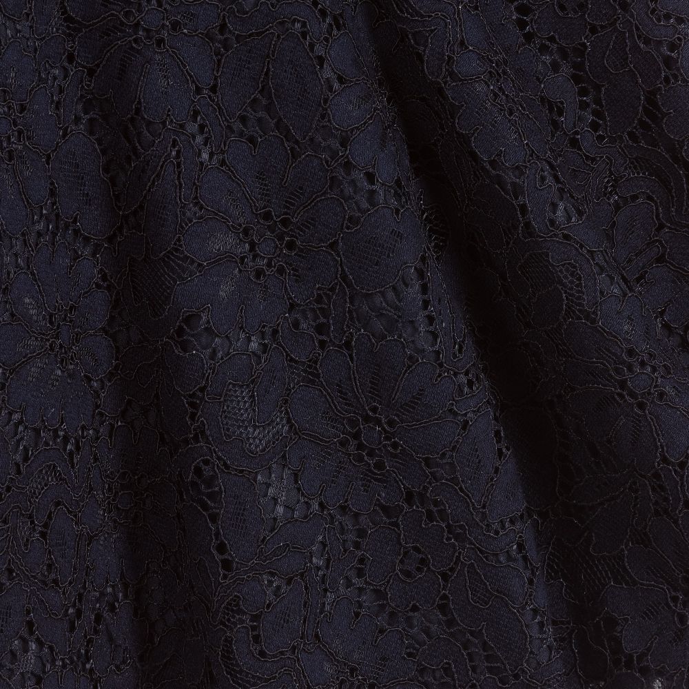 Mayoral-Girls Navy Blue Lace Dress | Childrensalon Outlet