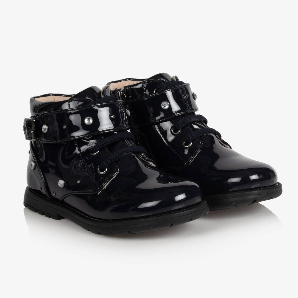 Mayoral - Navyblaue Lackstiefel (M) | Childrensalon