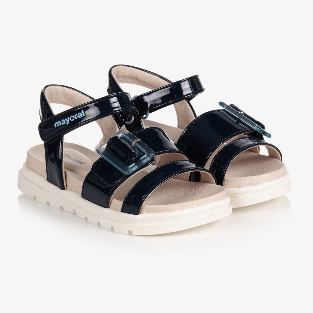 Mayoral - Sandales bleues vernies Fille | Childrensalon