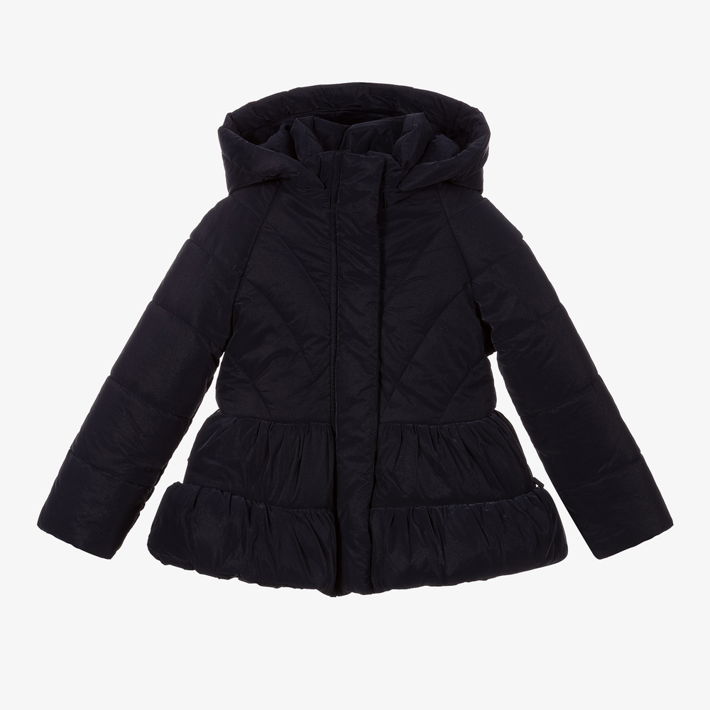 Mayoral - Синяя куртка-пуховик для девочек | Childrensalon