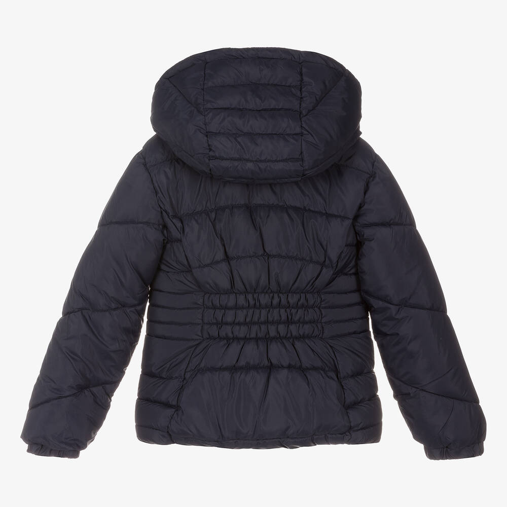 Mayoral Girls Navy Blue Puffer Jacket Childrensalon Outlet