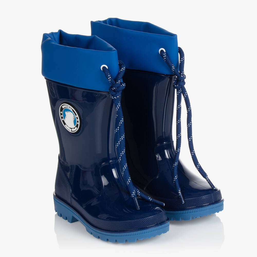 Mayoral - Girls Navy Blue Rain Boots | Childrensalon
