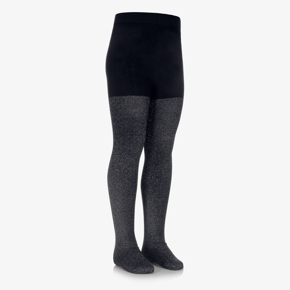 Navy blue sparkly tights deals