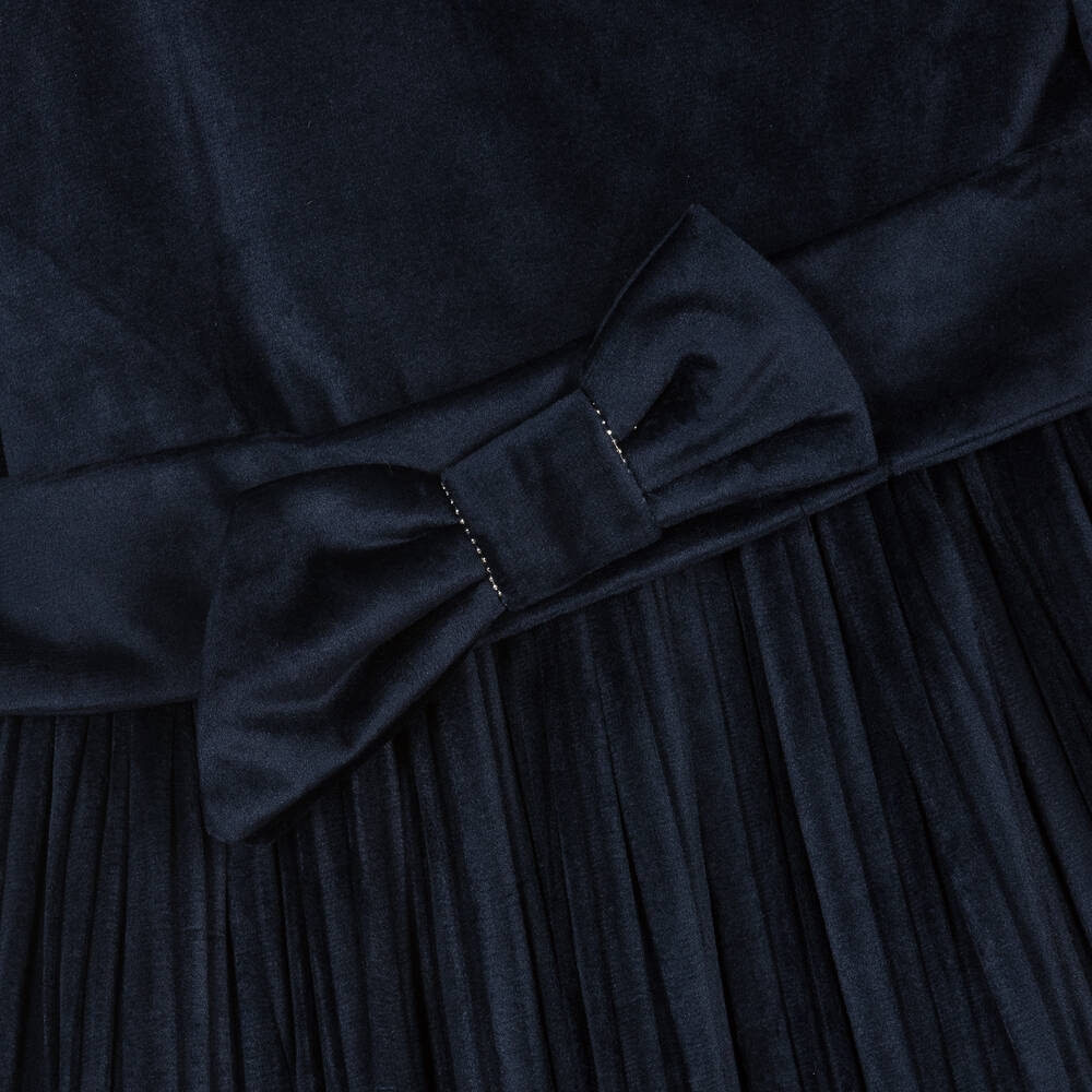 Mayoral-فستان مخمل لون كحلي | Childrensalon Outlet