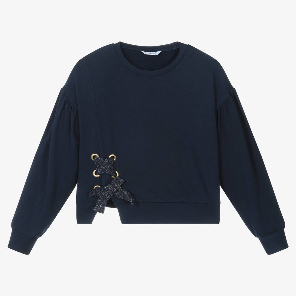 Mayoral - Navyblaues Viskose-Sweatshirt | Childrensalon