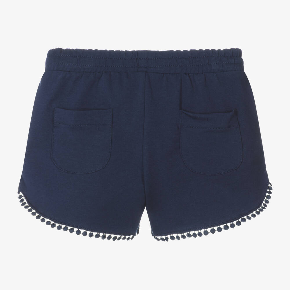 Mayoral-Girls Navy Cotton Tassel Shorts | Childrensalon Outlet
