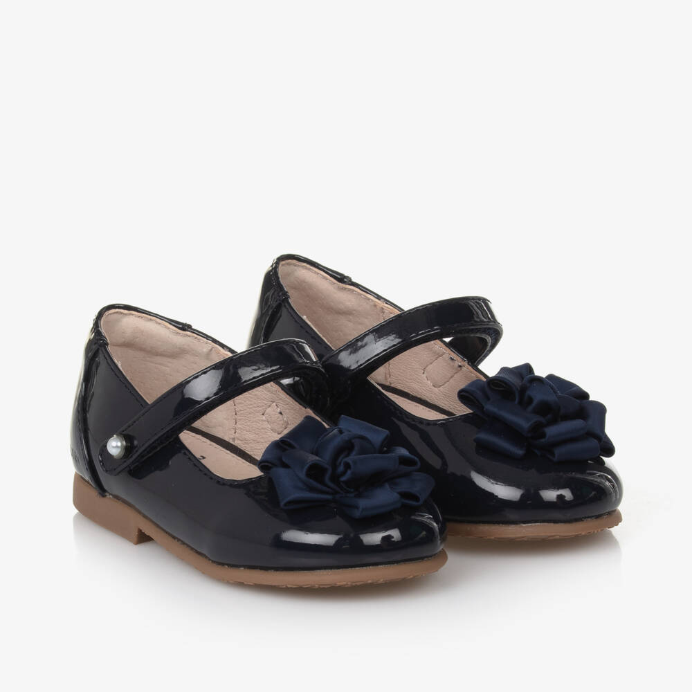 Mayoral-Girls Navy Faux Patent Shoes | Childrensalon Outlet