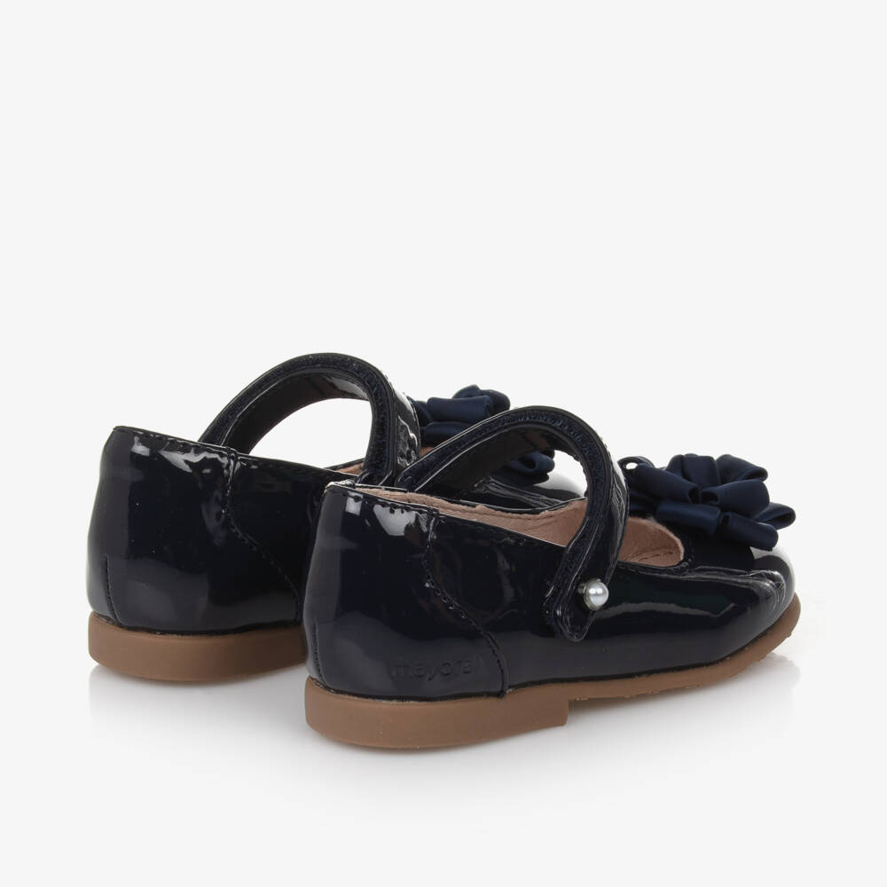 Mayoral-Girls Navy Faux Patent Shoes | Childrensalon Outlet