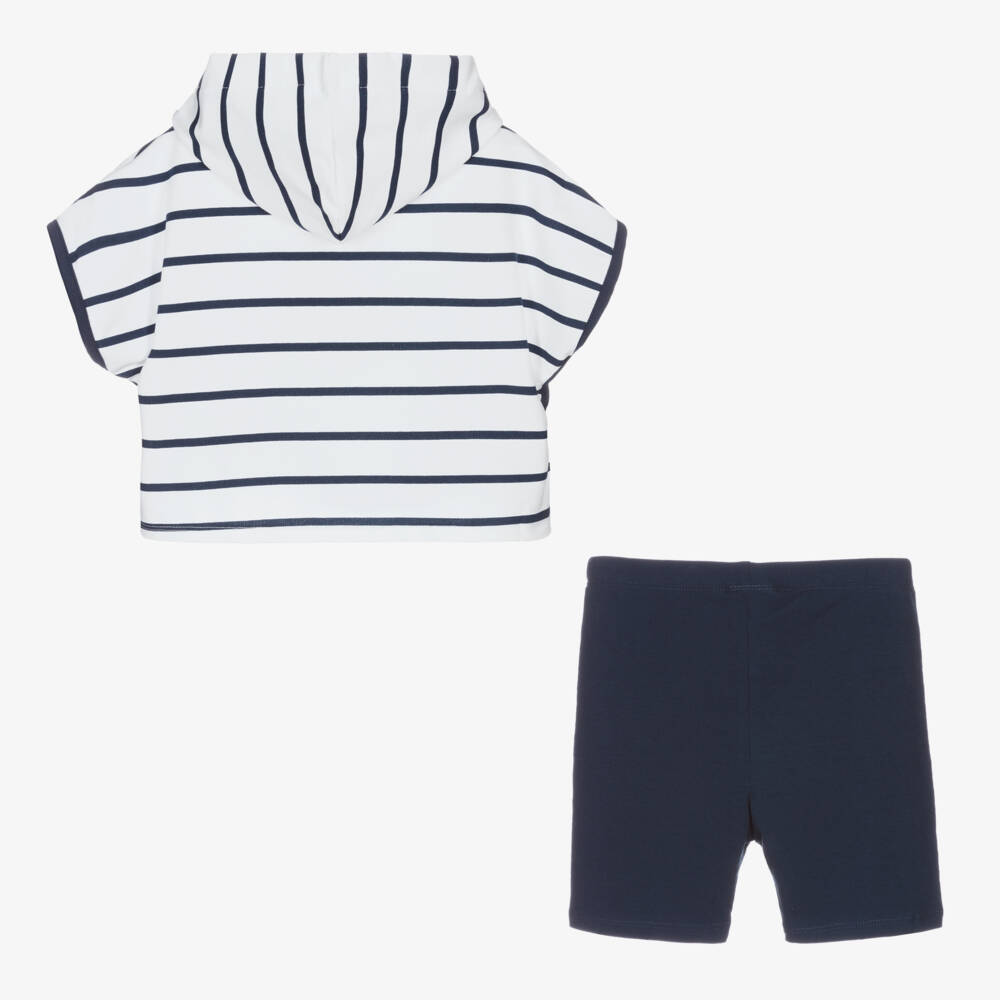 Mayoral-طقم فاخر للبنات باللونين الكحلي والعاجي | Childrensalon Outlet