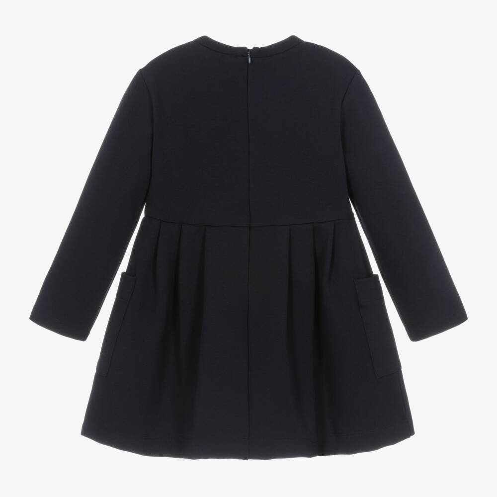 Mayoral-Girls Navy Milano Knit Dress | Childrensalon Outlet