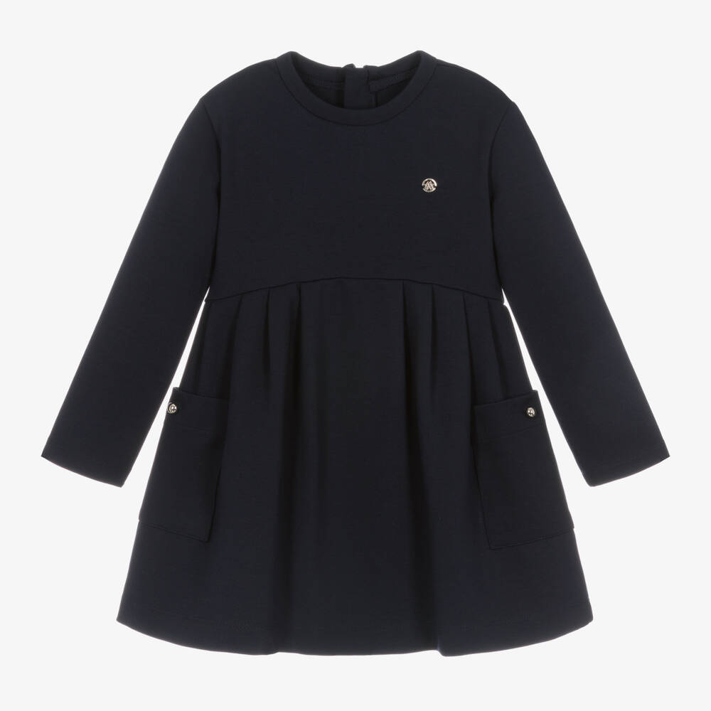 Mayoral-Girls Navy Milano Knit Dress | Childrensalon Outlet