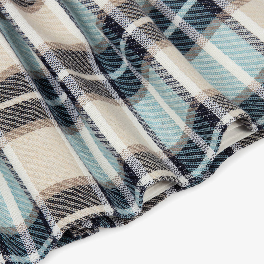 Mayoral-Платье с синим клетчатым бантом для девочек | Childrensalon Outlet