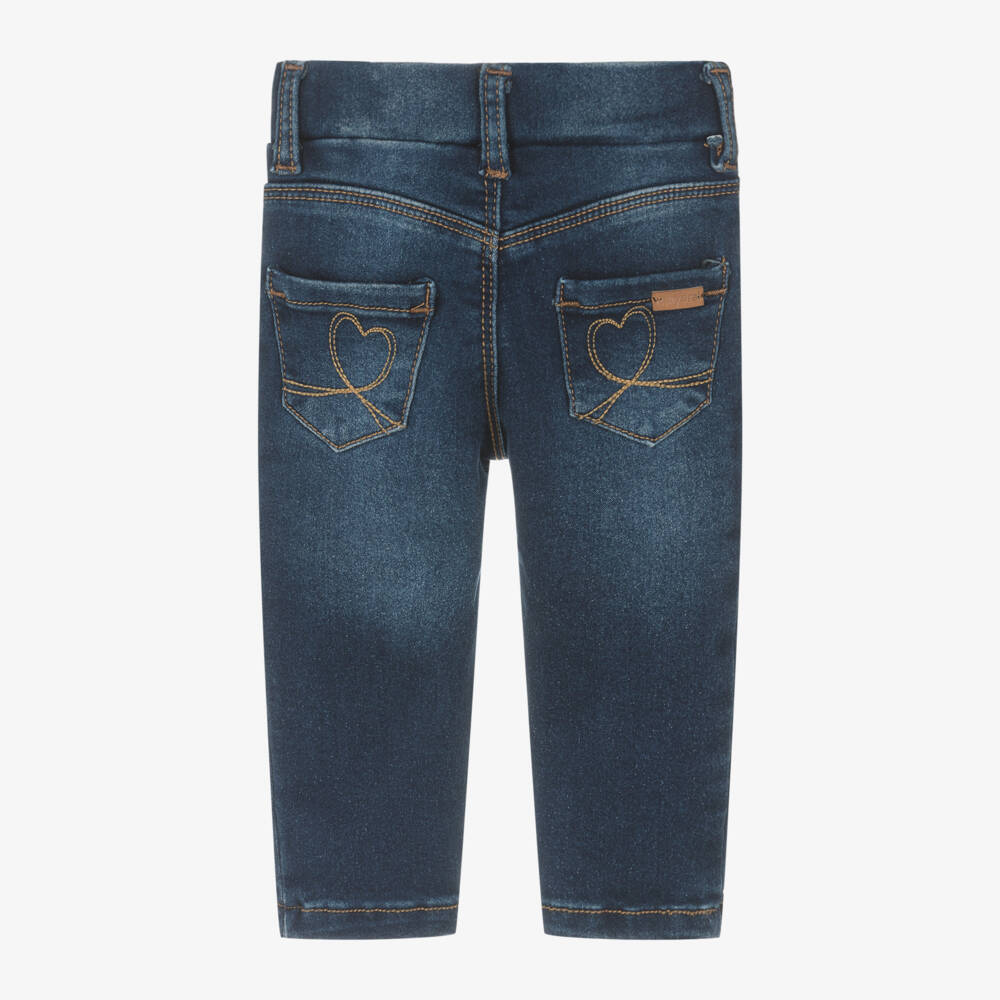 Mayoral-Girls Navy Stretch Denim Leggings | Childrensalon Outlet