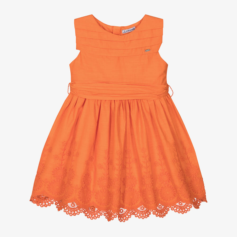 Girls orange dress shop