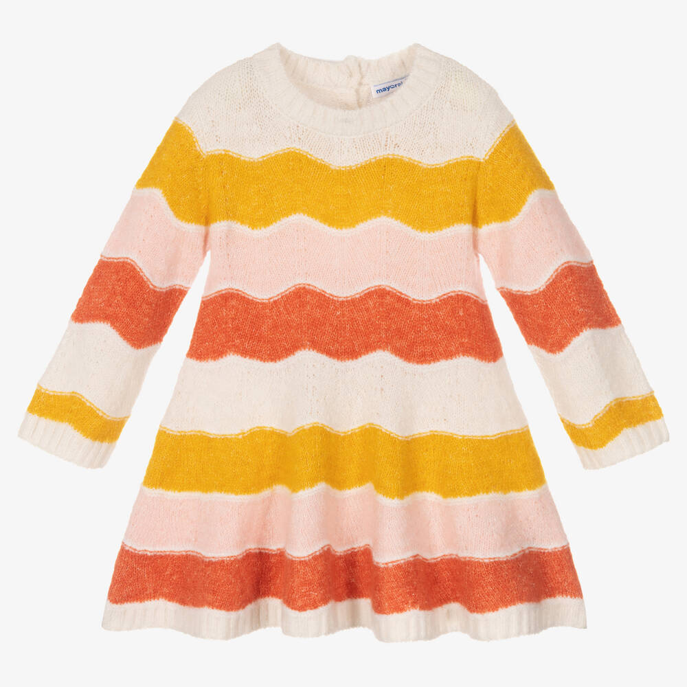 Mayoral - Girls Orange & Yellow Dress | Childrensalon