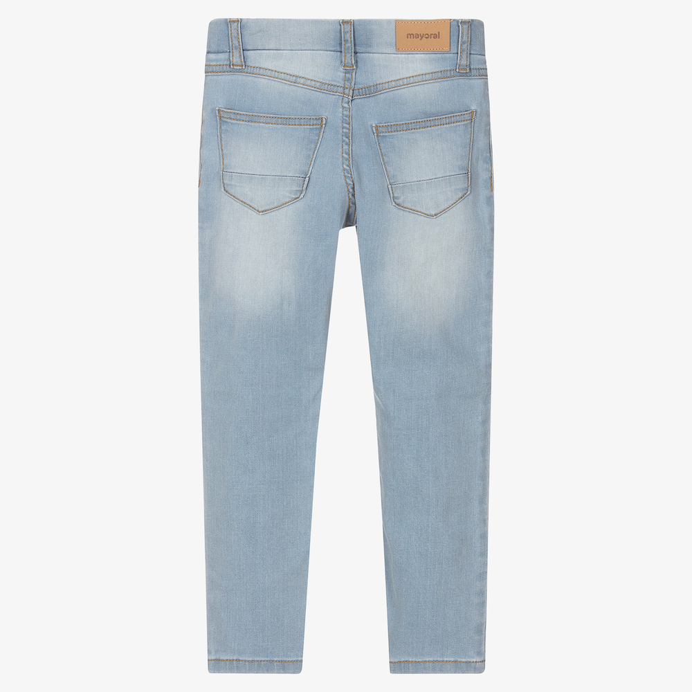 Mayoral Girls Pale Blue Denim Jeggings Childrensalon Outlet