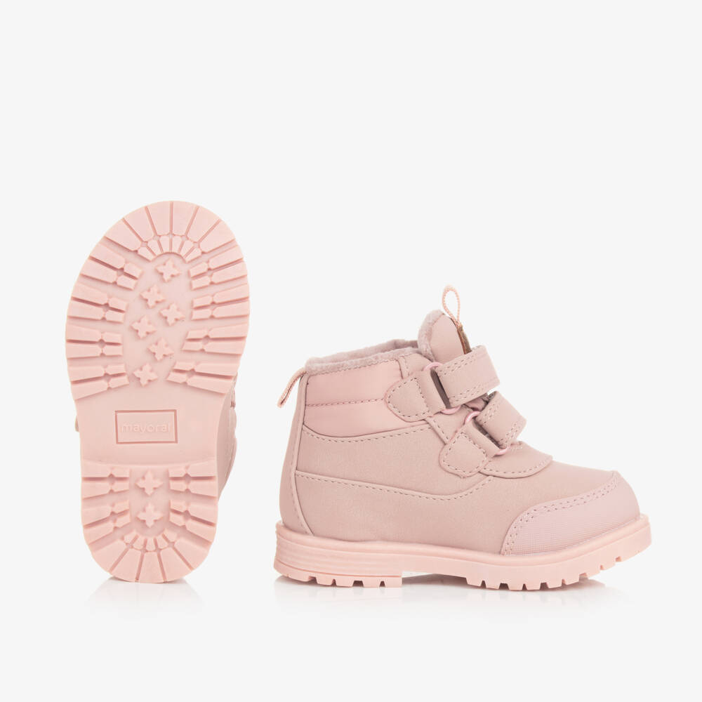 Mayoral-Girls Pale Pink Cozy Adventure Boots | Childrensalon Outlet