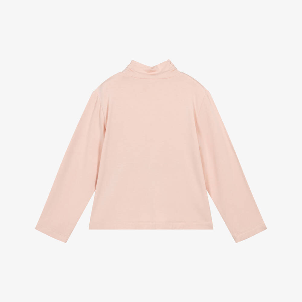 Mayoral-Мягкий розовый топ с бантом для девочек | Childrensalon Outlet