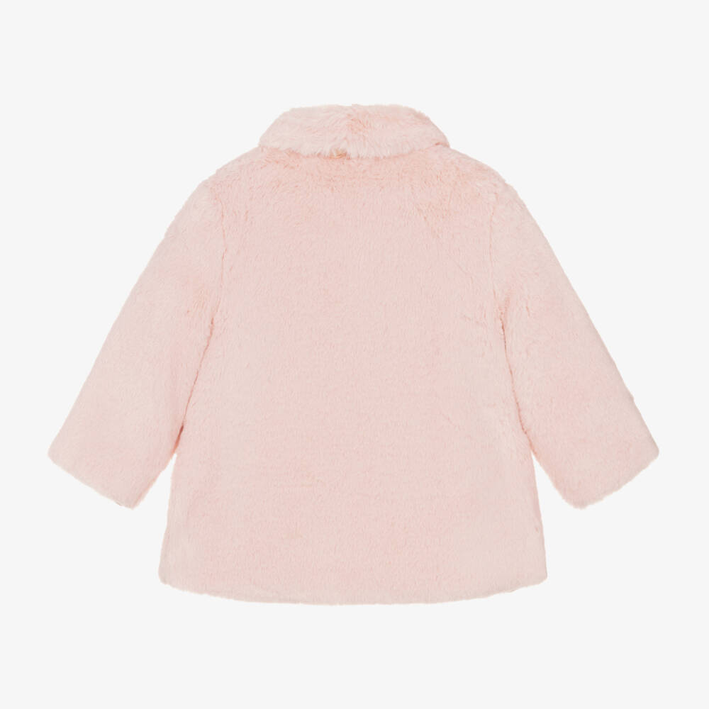 Mayoral Newborn-Girls Pale Pink Plush Coat | Childrensalon Outlet