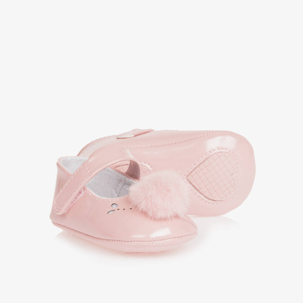 Mayoral Newborn-Girls Pale Pink Pom-Pom Walkers | Childrensalon Outlet