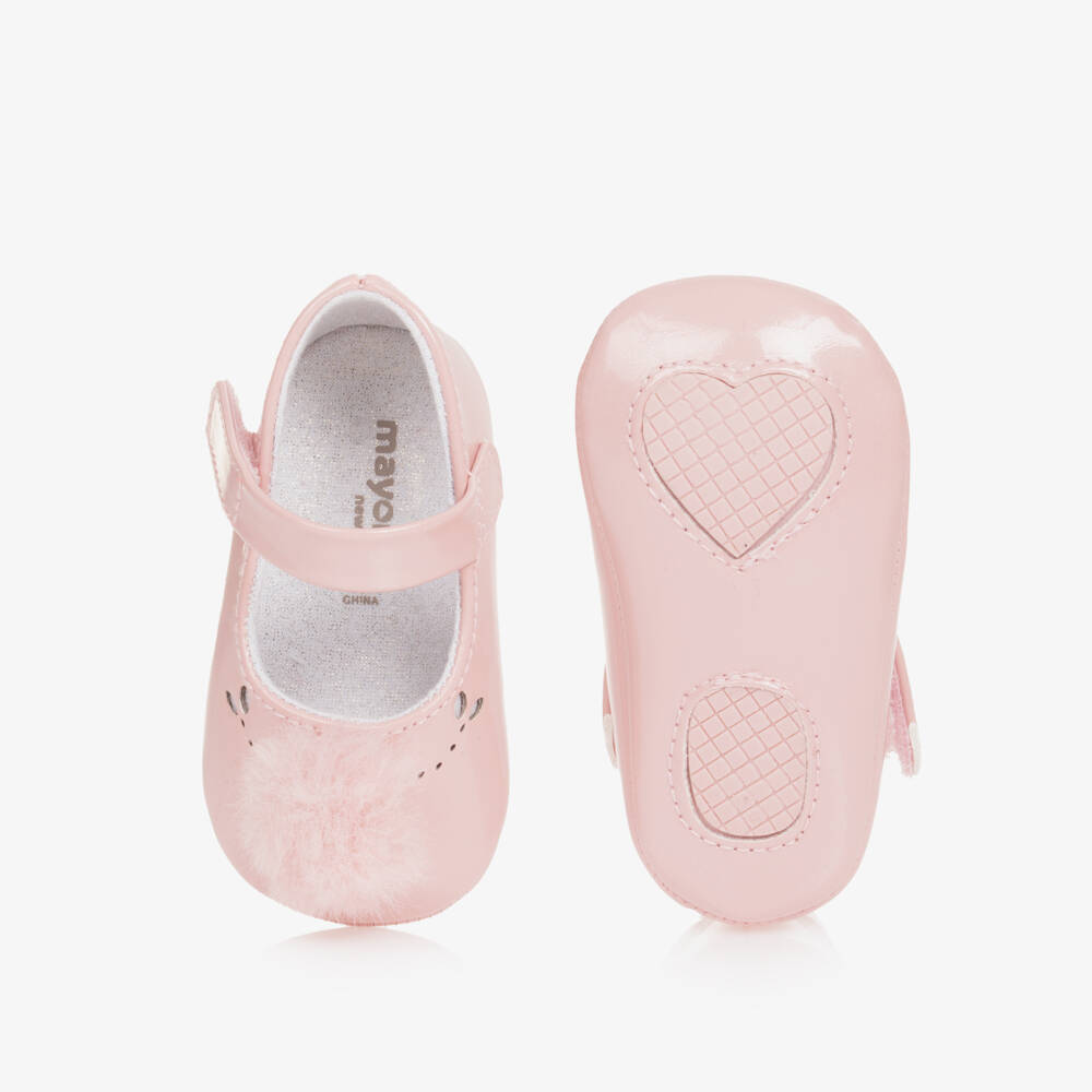Mayoral Newborn-Girls Pale Pink Pom-Pom Walkers | Childrensalon Outlet