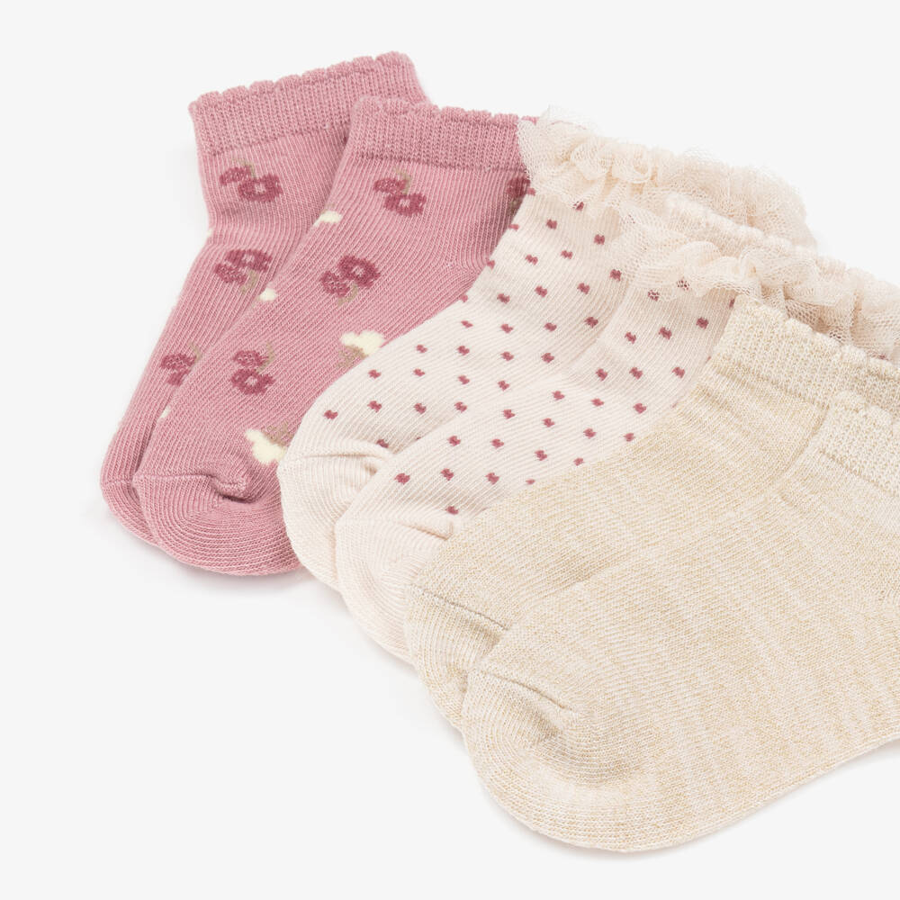 Mayoral-Girls Pastel Cotton Sock Trio | Childrensalon Outlet
