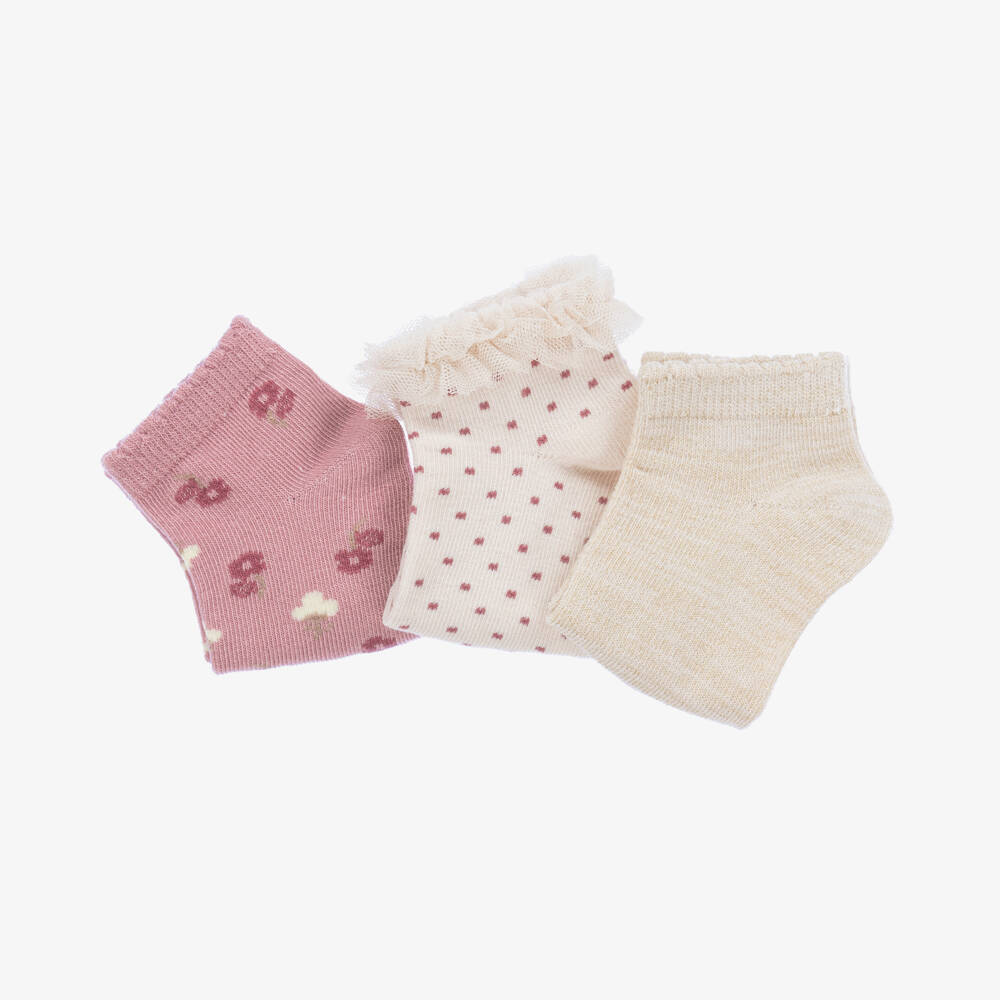 Mayoral-Girls Pastel Cotton Sock Trio | Childrensalon Outlet