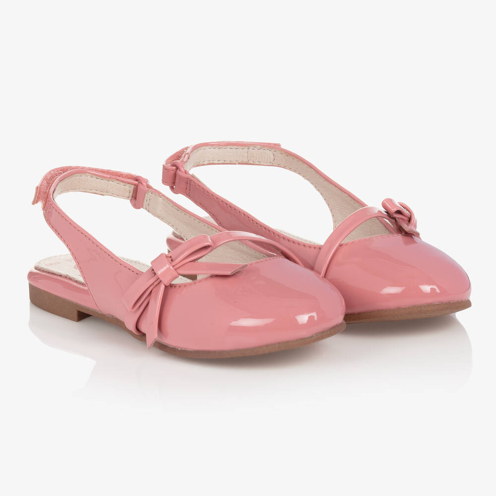 Mayoral - حذاء جلد صناعي لامع لون زهري للبنات | Childrensalon
