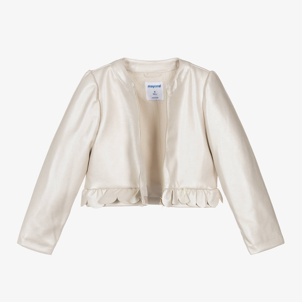 Mayoral leather jacket on sale