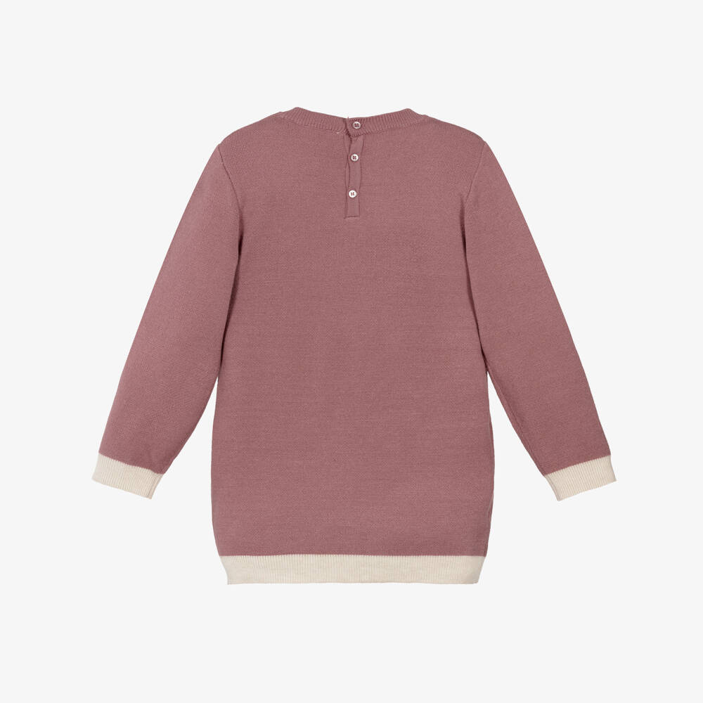 Mayoral-Girls Pink Bear Sweater Dress | Childrensalon Outlet