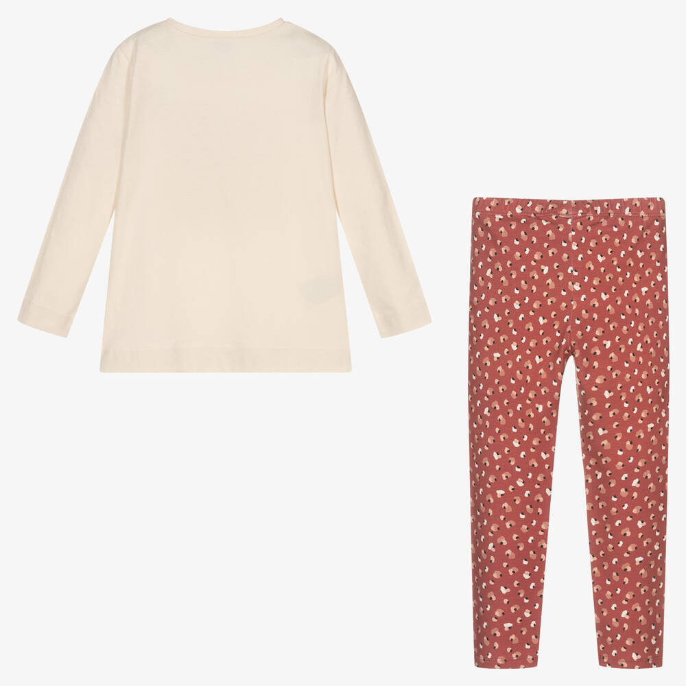 Mayoral-Girls Pink & Beige Leggings Set | Childrensalon Outlet