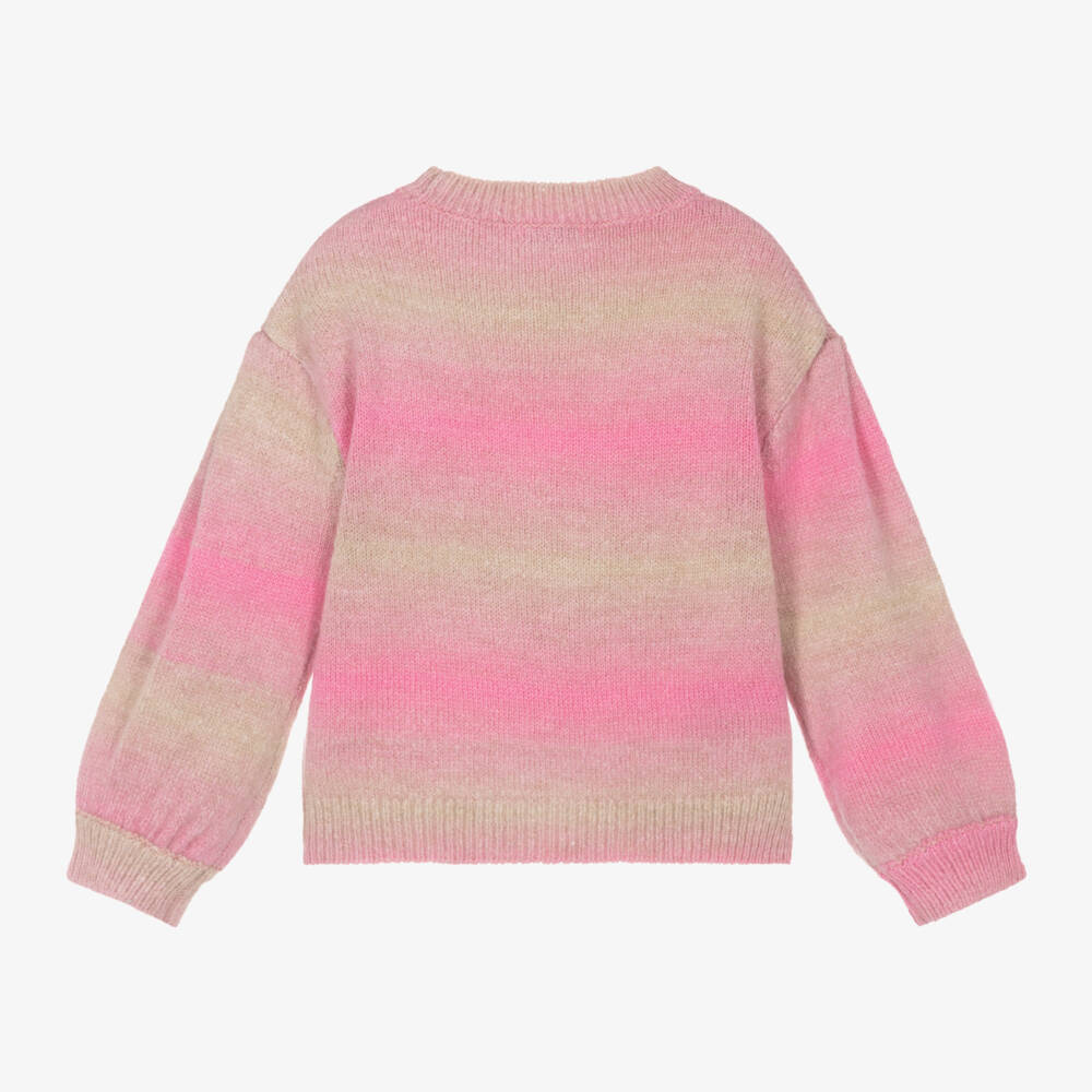 Mayoral-Girls Pink & Beige Ombré Sweater | Childrensalon Outlet