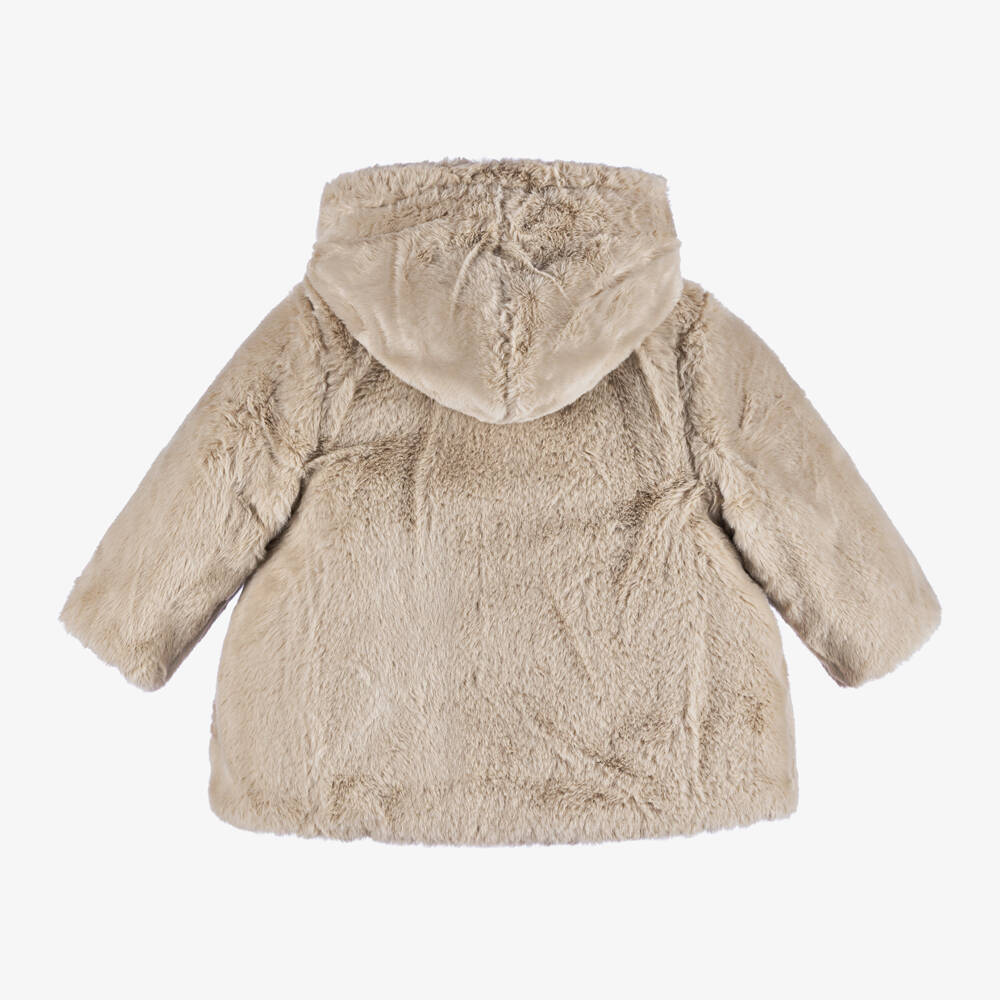 Mayoral-Розово-бежевая двусторонняя куртка | Childrensalon Outlet
