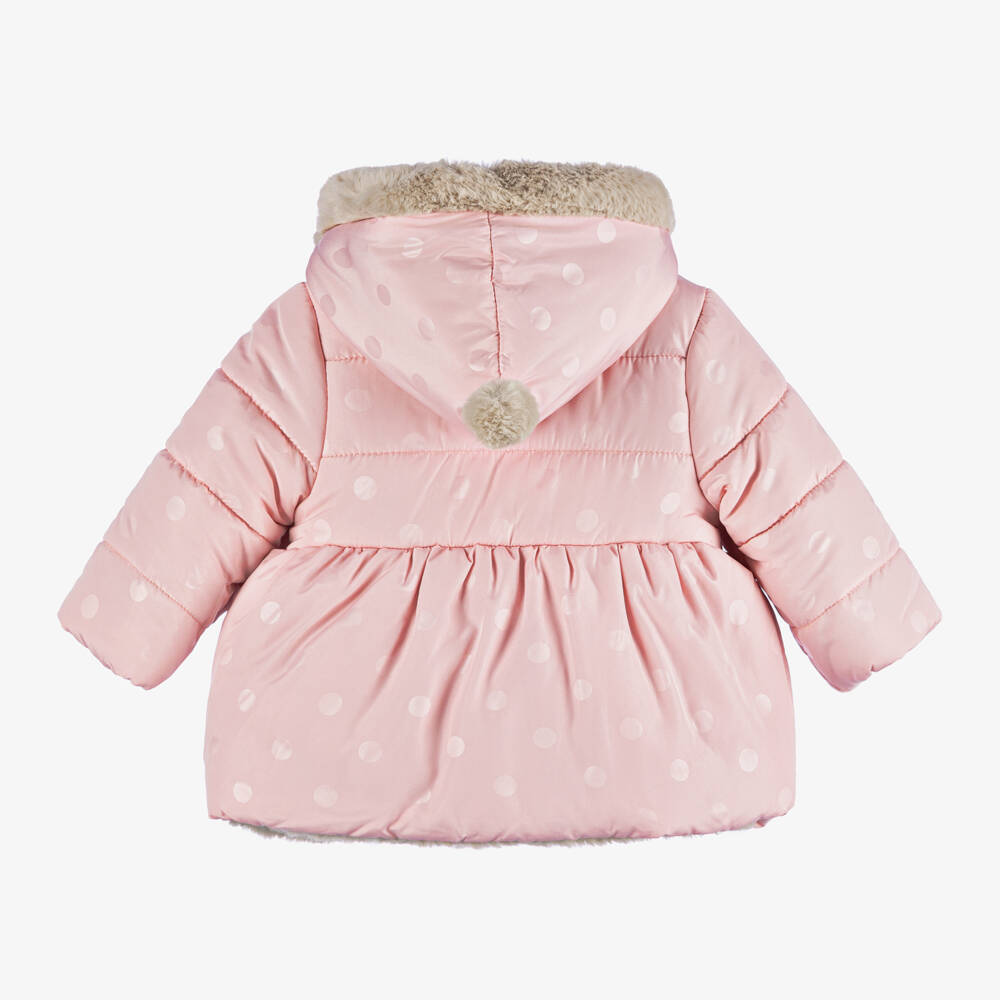 Mayoral-Розово-бежевая двусторонняя куртка | Childrensalon Outlet
