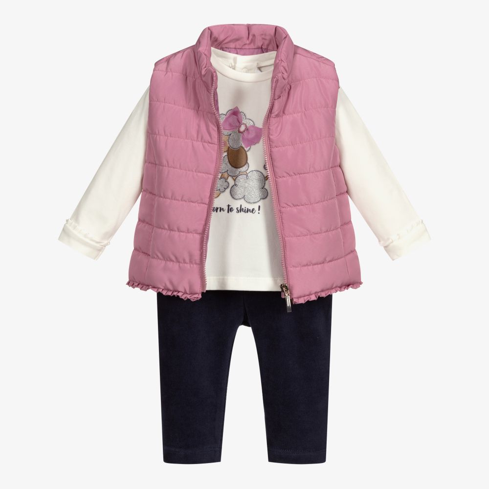 Mayoral - Ensemble legging bleu et rose Fille | Childrensalon