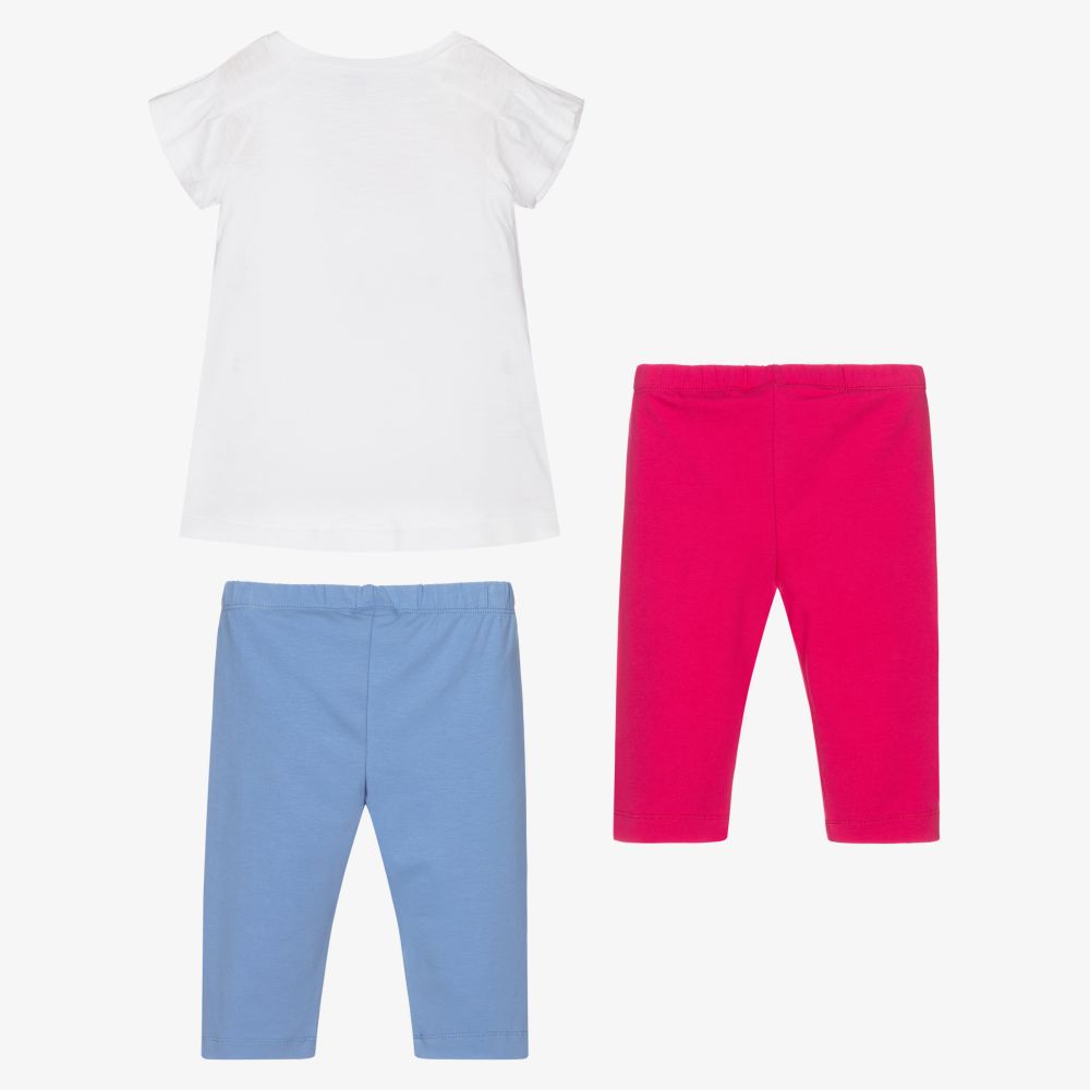 Mayoral-Girls Pink & Blue Leggings Set | Childrensalon Outlet