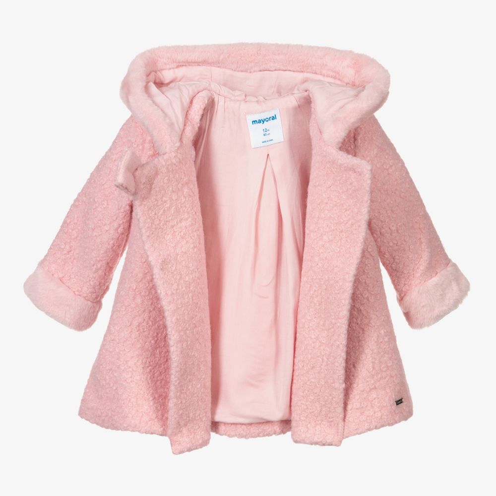 Ladies pink hotsell boucle coat