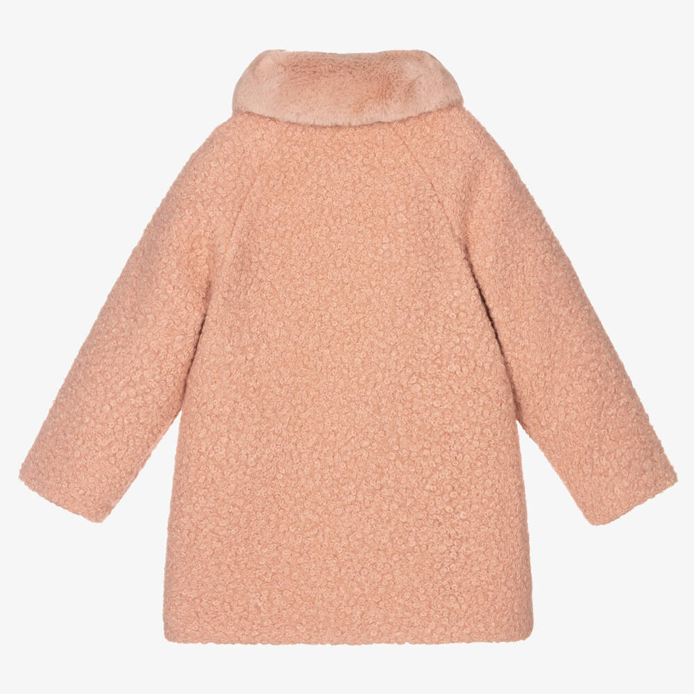 Ladies pink clearance boucle coat