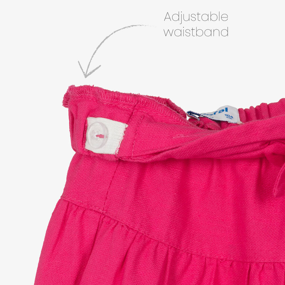 Mayoral-Girls Pink Broderie Anglaise Shorts | Childrensalon Outlet