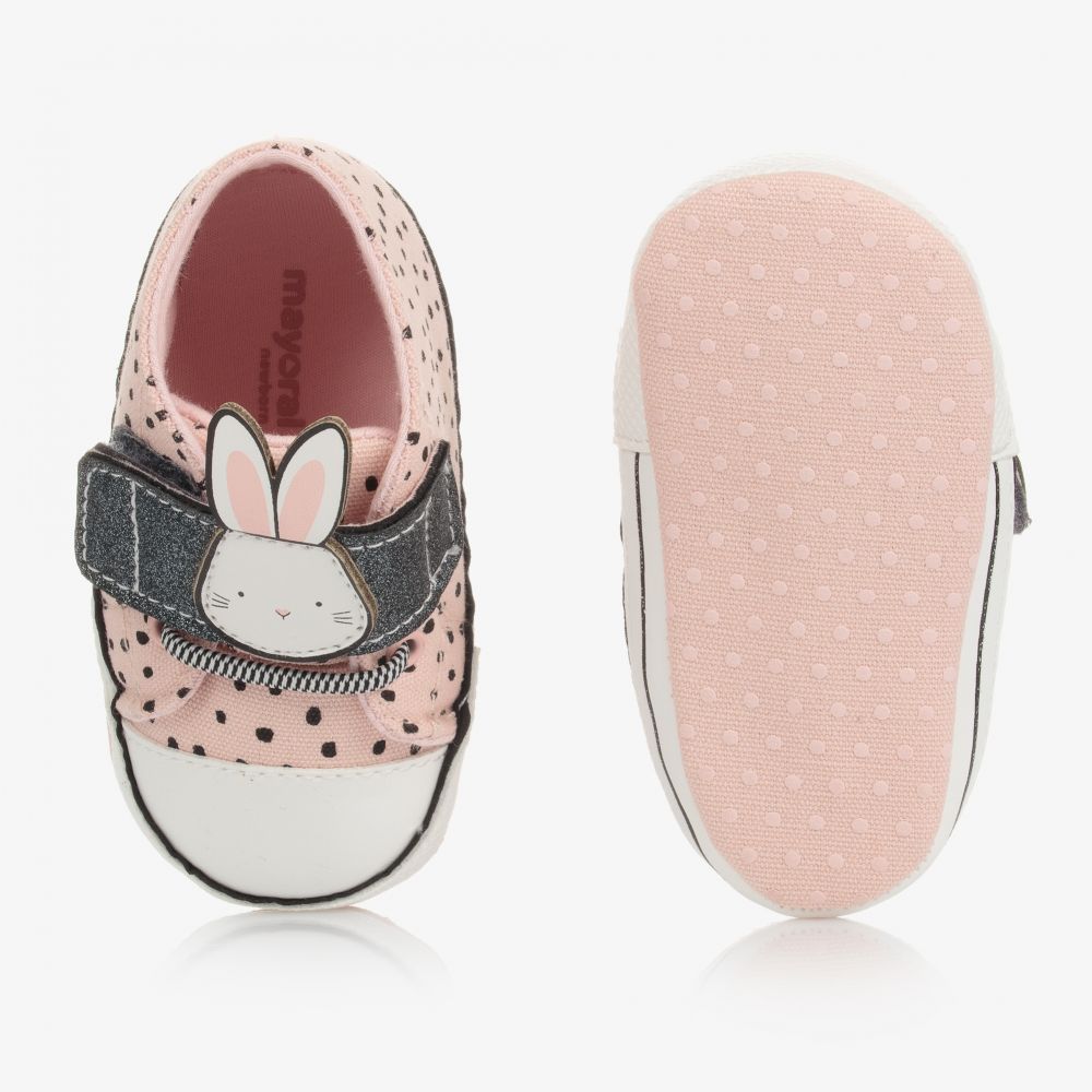 Mayoral Для новорожденных-Розовые пинетки с кроликами для девочек | Childrensalon Outlet