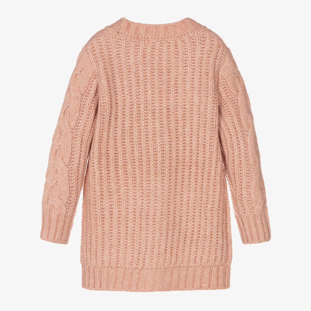 Mayoral-Розовый кардиган крупной вязки | Childrensalon Outlet