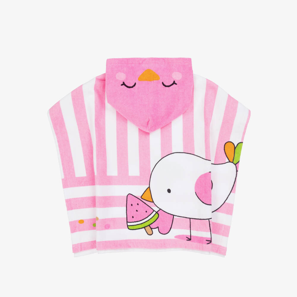 Mayoral Newborn-Girls Pink Candy Stripe Poncho Towel | Childrensalon Outlet