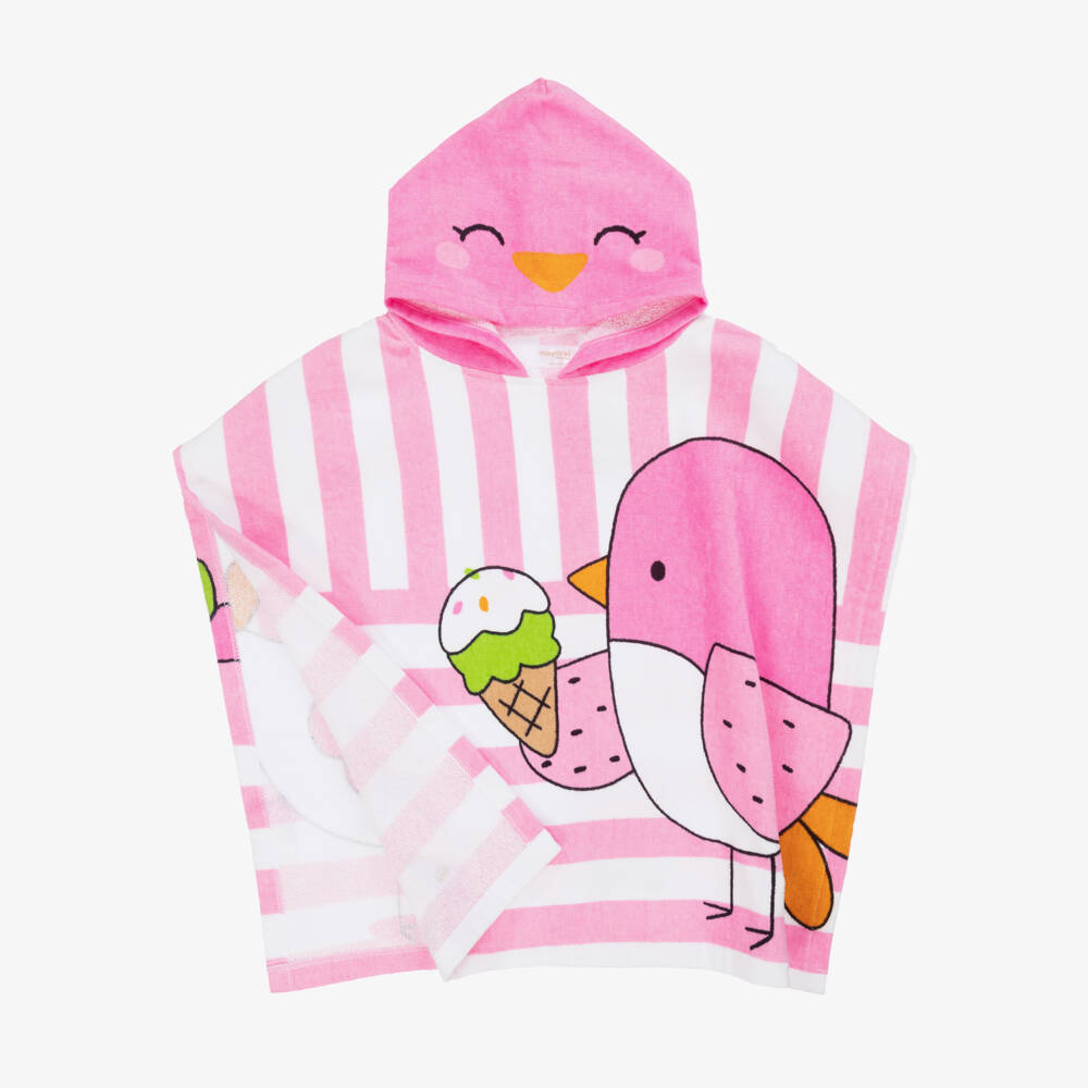 Mayoral Newborn-Girls Pink Candy Stripe Poncho Towel | Childrensalon Outlet