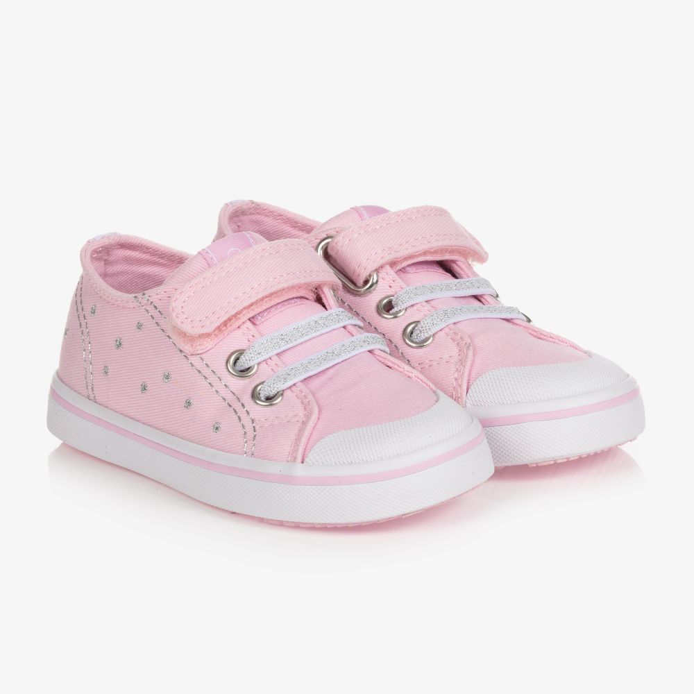 Mayoral Girls Pink Canvas Trainers Childrensalon Outlet