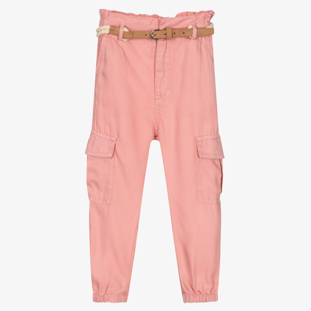 Mayoral - Pantalon cargo rose Fille | Childrensalon